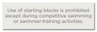 New York Starting/Diving Blocks Pool Sign