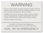 New York State Pool Supervision Warning Sign