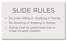 New York White-Water Slide Rules Sign