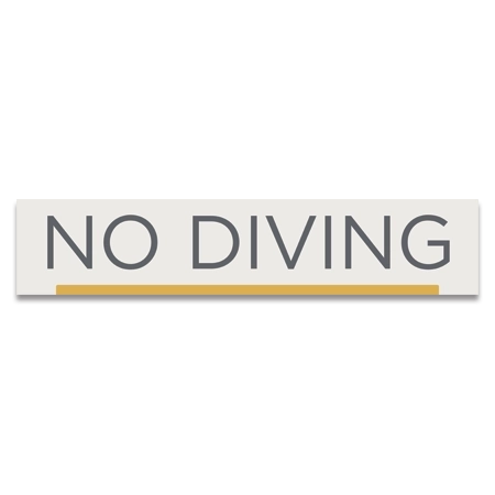 No Diving Sign
