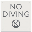 No Diving Sign with Symbol