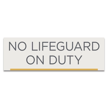 No Lifeguard on Duty Sign