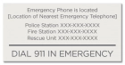 Ohio Emergency Phone Sign