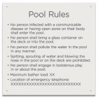 Ontario Canada Pool Rules Sign