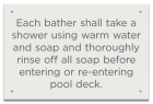 Ontario Canada Shower Rules Sign