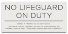 Oregon No Lifeguard On Duty Sign