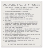 Oregon Pool Rules Sign