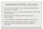 Oregon Wading Pool Rules Sign