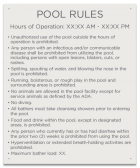 Rhode Island Pool Rules Sign