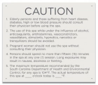 South Carolina Spa Rules Sign