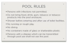 South Dakota Pool Rules Sign
