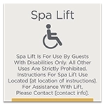 Spa Lift Rules w/ISA Symbol