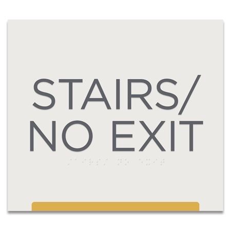Stairs/No Exit Egress Sign - CA Compliant