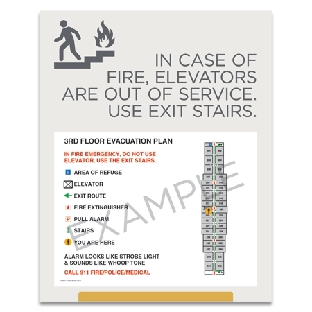 Standard Elevator Evacuation Plans - CA Compliant