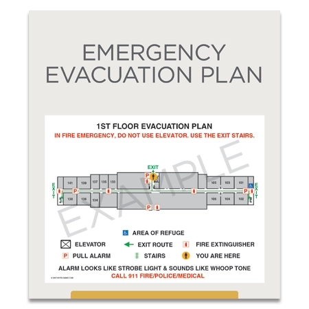 Standard Entrance Evacuation Plans - CA Compliant