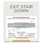 Standard Stairway Evacuation Plans - CA Compliant