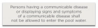 Tennessee Communicable Disease Pool Sign