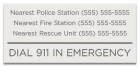 Tennessee Emergency Contacts Sign