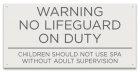 Texas No Lifeguard on Duty Pool Sign