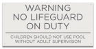 Texas No Lifeguard Pool Sign