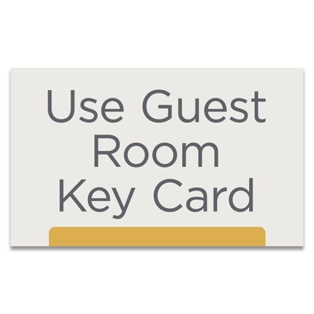 Use Guest Room Key Card Sign