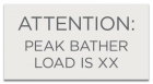 Utah Peak Bather Load Pool Sign
