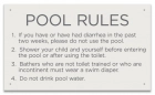 Virginia Pool Rules Sign