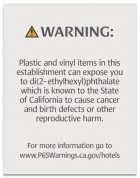 Warning Sign: Plastic and Vinyl
