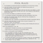 Washington Pool Rules Sign