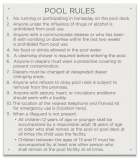 Washington Pool Rules Sign