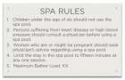 Washington Spa Rules Sign