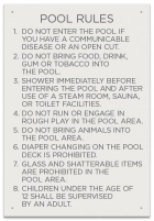 Wisconsin Pool Rules Sign