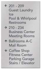 14-Line Directional Sign