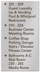 16-Line Directional Sign