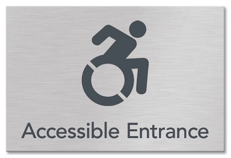 Accessible Entrance Sign w/Dynamic ISA Symbol