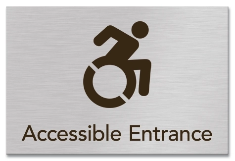 Accessible Entrance Sign w/Dynamic ISA Symbol
