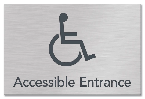 Accessible Entrance Sign w/ISA Symbol