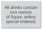 Alcohol Warning Sign - Alabama Compliant