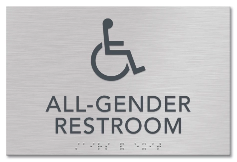 All-Gender Restroom Sign w/ISA Symbol
