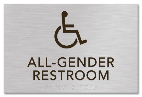 All-Gender Restroom Sign w/ISA Symbol