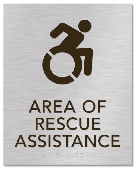 Area of Rescue Assistance Sign - NYC Compliant