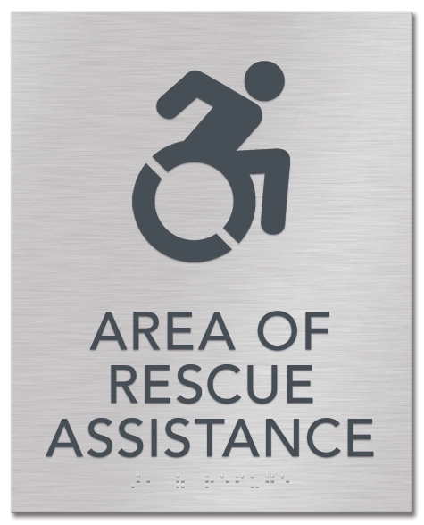 Area of Rescue Assistance Sign - NYC Compliant