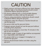 Arkansas Spa Rules Caution Sign