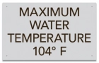 Arkansas Spa Water Temperature Sign