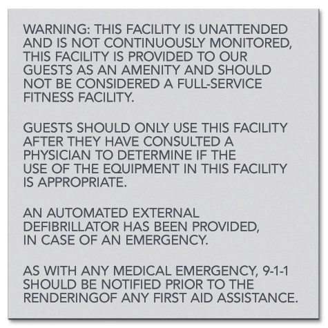 Automated External Defibrillator Sign