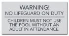 Baldwin County, Alabama No Lifeguard Warning Sign
