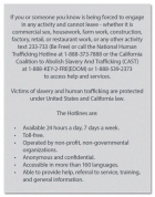 California Code - Human Trafficking Notice - English Version