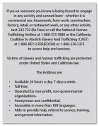 California English Human Trafficking Notice