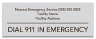 Delaware Pool Emergency Phone Sign