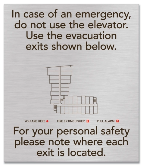 Elevator Evacuation Map (Evacuation Exits)